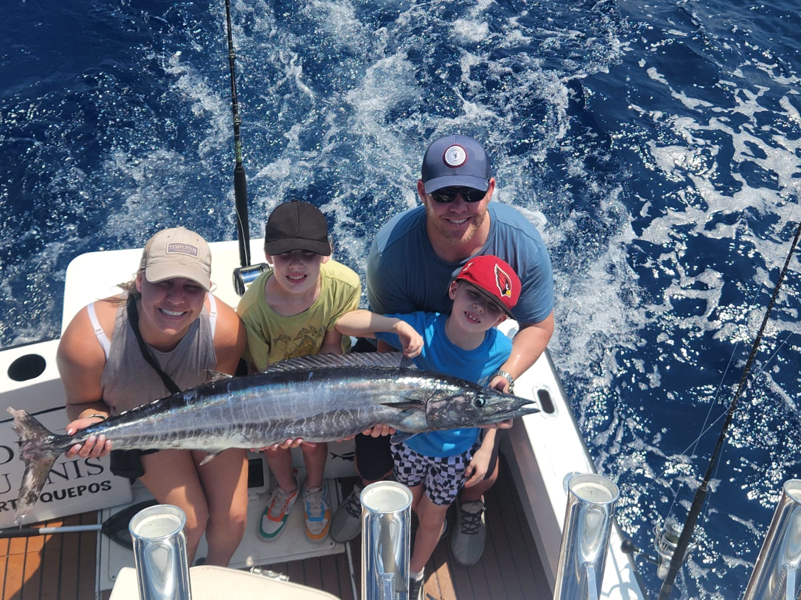 Family with wahoo catch